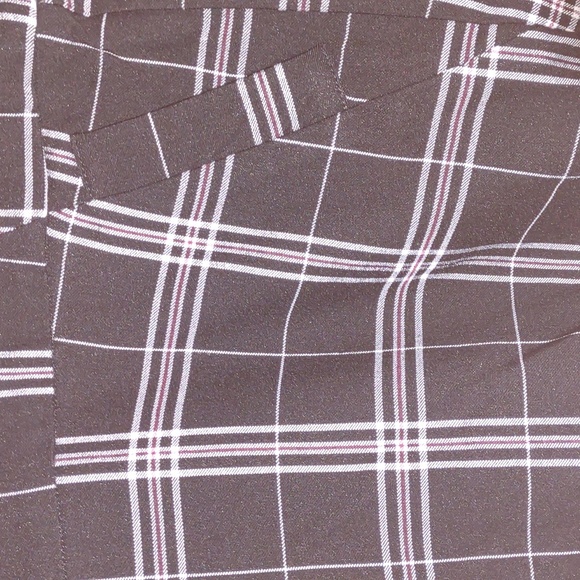 Soho stretch knit plaid pants Black Multi  Plus size - Picture 2 of 3